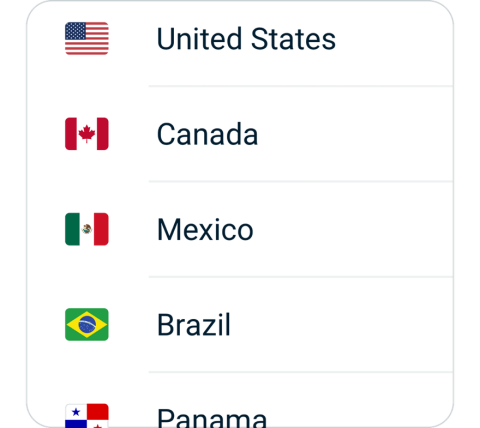 Cyberpunk connect step 2, choose VPN server location